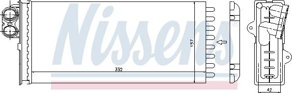 Nissens 73375 - Теплообмінник, опалення салону autocars.com.ua