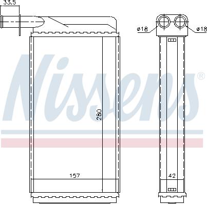 Nissens 73385 - Теплообменник, отопление салона avtokuzovplus.com.ua