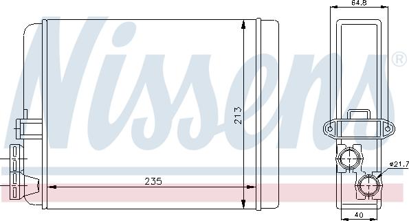 Nissens 73641 - Теплообмінник, опалення салону autocars.com.ua