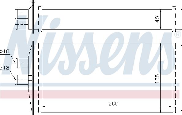 Nissens 73655 - Теплообмінник, опалення салону autocars.com.ua