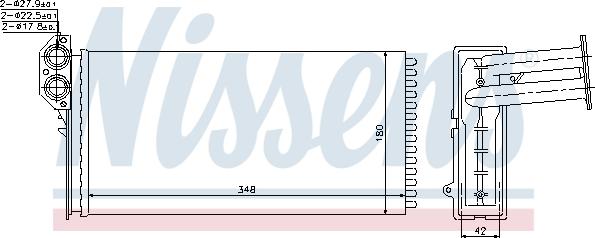 Nissens 73941 - Теплообмінник, опалення салону autocars.com.ua