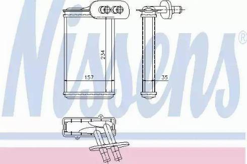 Nissens 73963 - Теплообменник, отопление салона avtokuzovplus.com.ua