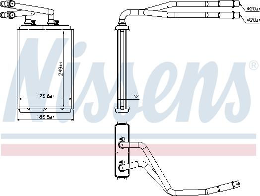 Nissens 73990 - Теплообменник, отопление салона avtokuzovplus.com.ua