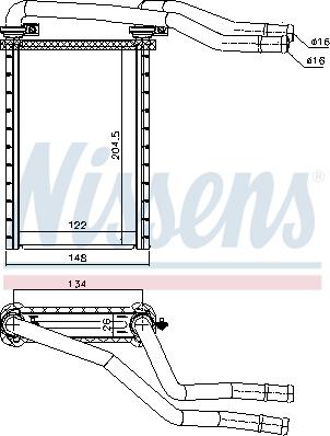 Nissens 73991 - Теплообмінник, опалення салону autocars.com.ua