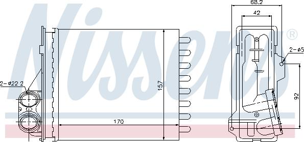 Nissens 76512 - Теплообменник, отопление салона avtokuzovplus.com.ua