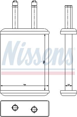 Nissens 77524 - Теплообмінник, опалення салону autocars.com.ua