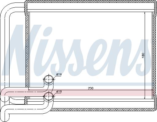 Nissens 77534 - Радіатор опалювача салону autocars.com.ua