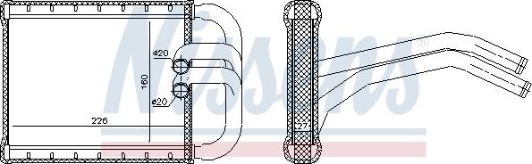 Nissens 77535 - Теплообмінник, опалення салону autocars.com.ua