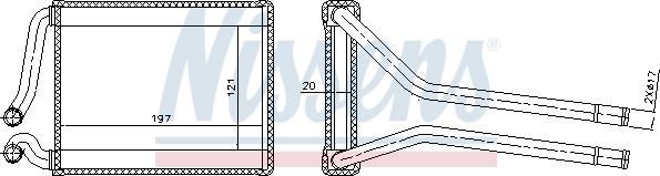 Nissens  77537 - Теплообмінник, опалення салону autocars.com.ua