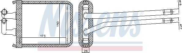 Nissens 77539 - Теплообмінник, опалення салону autocars.com.ua