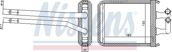 Nissens 77540 - Теплообмінник, опалення салону autocars.com.ua