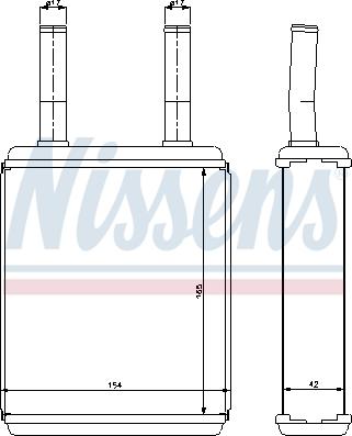 Nissens  77600 - Теплообменник, отопление салона avtokuzovplus.com.ua