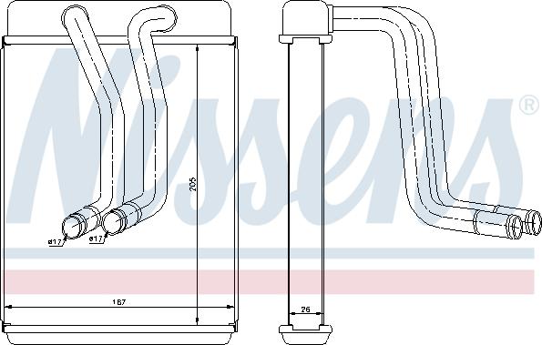 Nissens  77634 - Теплообменник, отопление салона avtokuzovplus.com.ua