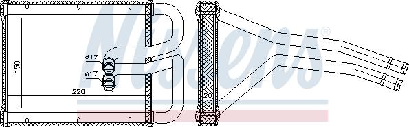 Nissens 77642 - Теплообмінник, опалення салону autocars.com.ua