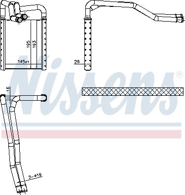 Nissens 77649 - Радіатор обігріу салону autocars.com.ua