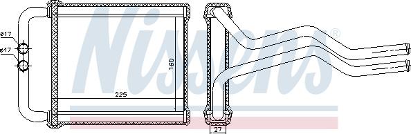 Nissens 77657 - Теплообменник, отопление салона avtokuzovplus.com.ua