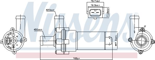 Nissens 831051 - Водяний насос autocars.com.ua