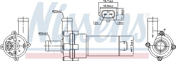 Nissens 831054 - Насос водяний autocars.com.ua