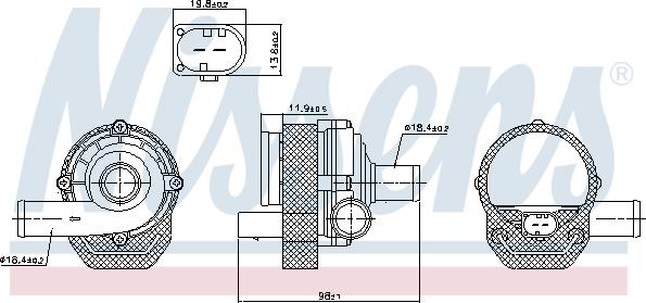 Nissens 831057 - Водяной насос autodnr.net