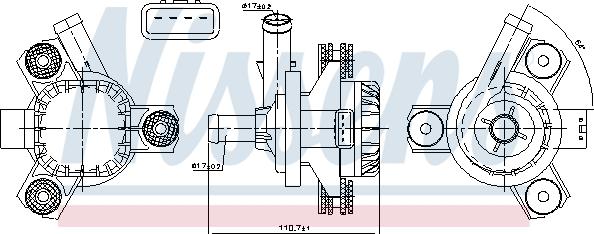 Nissens 831058 - Водяний насос autocars.com.ua