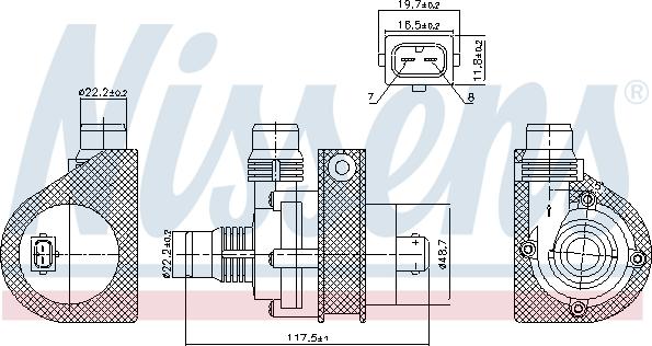 Nissens 831059 - Водяний насос autocars.com.ua