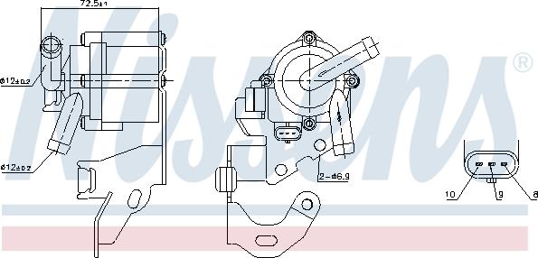 Nissens 831064 - Водяной насос avtokuzovplus.com.ua