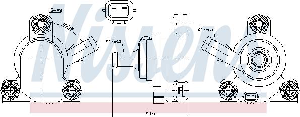 Nissens 831078 - Водяний насос autocars.com.ua