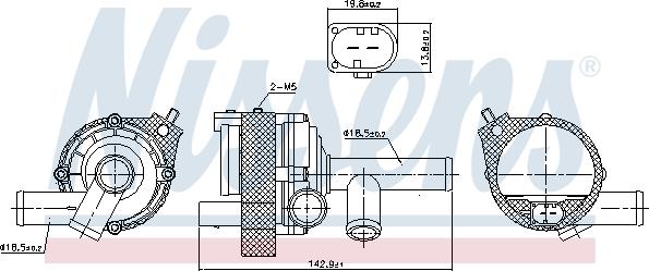 Nissens 831080 - Водяной насос avtokuzovplus.com.ua