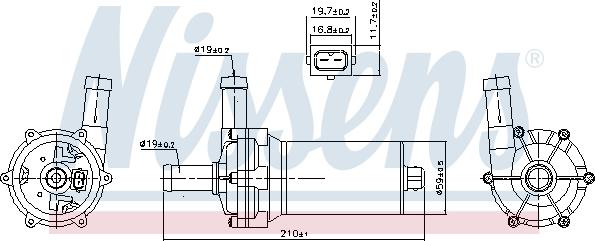 Nissens 831082 - Дополнительный водяной насос avtokuzovplus.com.ua