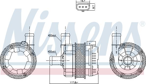 Nissens 831350 - Водяной насос avtokuzovplus.com.ua