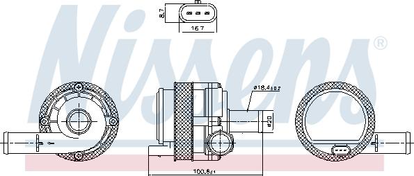 Nissens 831377 - Водяний насос autocars.com.ua