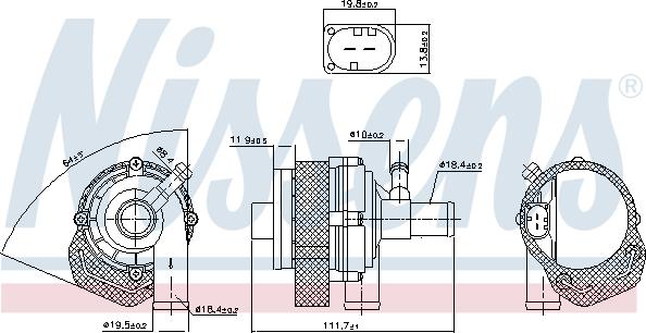 Nissens 831378 - Дополнительный водяной насос avtokuzovplus.com.ua