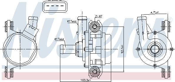 Nissens 831385 - Водяний насос autocars.com.ua