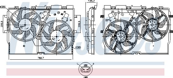 Nissens 850005 - Вентилятор, охлаждение двигателя autodnr.net