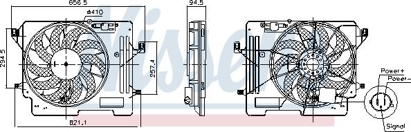 Nissens 850080 - Вентилятор, охолодження двигуна autocars.com.ua