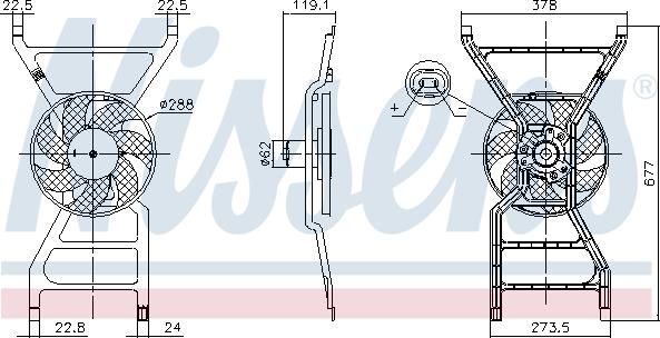 Nissens 850089 - Вентилятор, охлаждение двигателя avtokuzovplus.com.ua