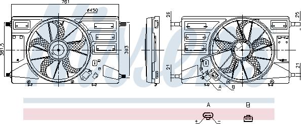 Nissens 850100 - Вентилятор, охолодження двигуна autocars.com.ua