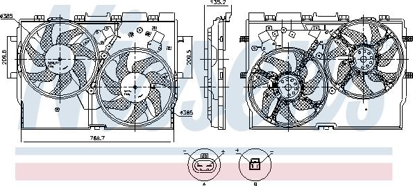 Nissens 850115 - Вентилятор, охлаждение двигателя autodnr.net
