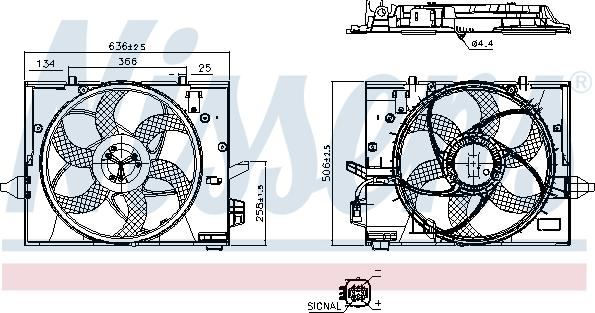 Nissens 850126 - Вентилятор, охолодження двигуна autocars.com.ua