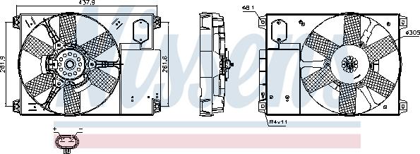 Nissens 85020 - Вентилятор, охлаждение двигателя avtokuzovplus.com.ua