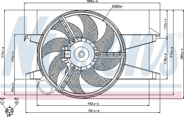 Nissens 85029 - Вентилятор, охлаждение двигателя avtokuzovplus.com.ua