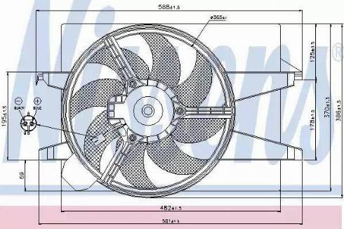 Nissens 85580 - Вентилятор, охолодження двигуна autocars.com.ua