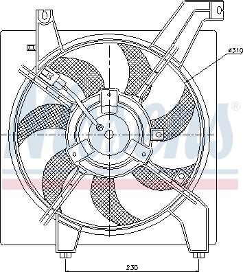 Nissens 85034 - Вентилятор, охолодження двигуна autocars.com.ua