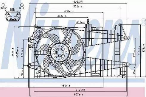 Nissens 85050 - Вентилятор, охолодження двигуна autocars.com.ua