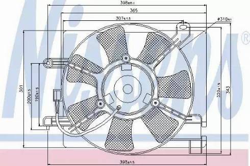 Nissens  85060 - Вентилятор, охолодження двигуна autocars.com.ua