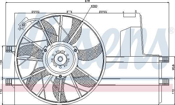 Nissens 85078 - Вентилятор, охолодження двигуна autocars.com.ua