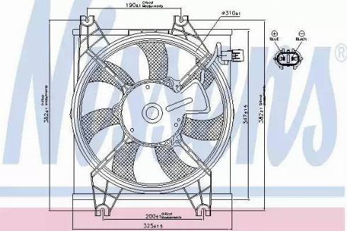 Nissens  85086 - Вентилятор, охолодження двигуна autocars.com.ua