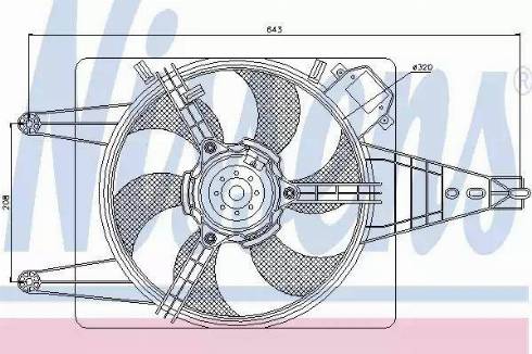 Nissens 85100 - Вентилятор, охолодження двигуна autocars.com.ua