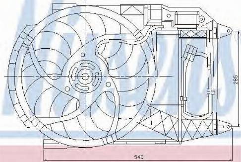 Nissens 85123 - Вентилятор, охолодження двигуна autocars.com.ua