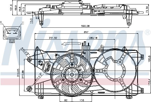 Nissens 85131 - Вентилятор, охолодження двигуна autocars.com.ua